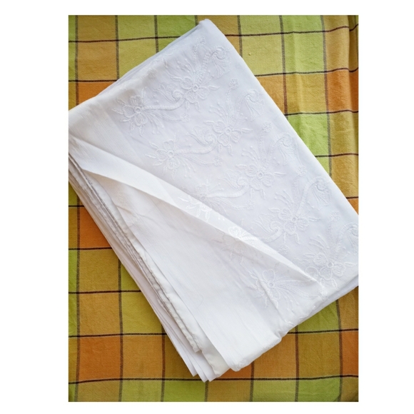 Cotton Organdi Thread Work Saree